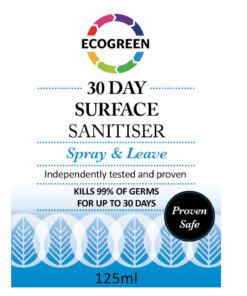 Ecogreen 30 Day surface sanitiser 125ml