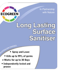 Long lasting surface sanitiser by Ecogreen