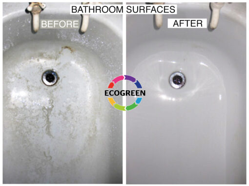 Ecogreen powerplus tough cleaner for lime scale in baths NZ