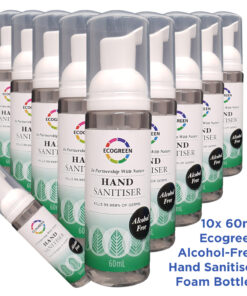 bulk eco green hand sanitiser 60ml bottles nz